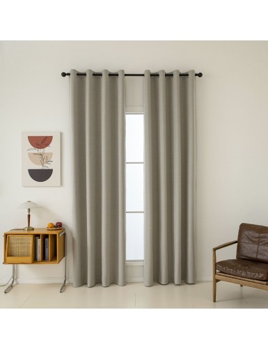 Beauty Home Κουρτίνα Full Blackout σκίασης με 8 κρίκους Total Art 8446 140x270 Άμμου
