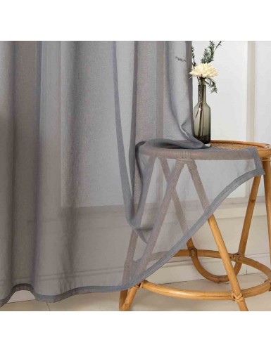 Beauty Home Ύφασμα κουρτίνας με το μέτρο γάζα Sharp Art 8448 Φ300 Άνθρακί