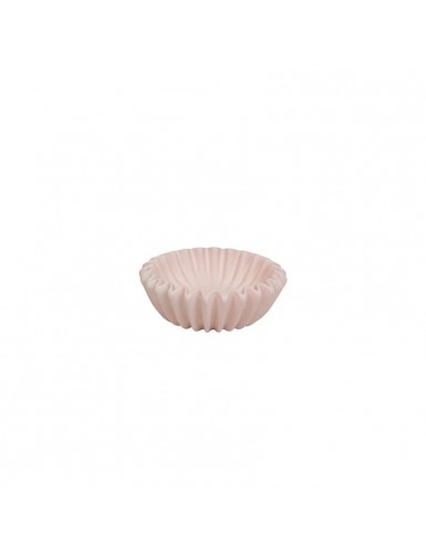 Beauty Home Μπολ κεραμικό Πλισέ – Ανοιχτό Ροζ 15x15x4,5 cm