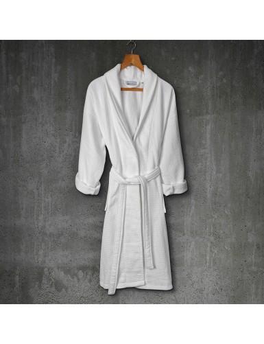 Beauty Home Μπουρνούζι πικέ/πετσετέ Curve Art Ε3071 100% Cotton Pennie 450gsm Large Λευκό