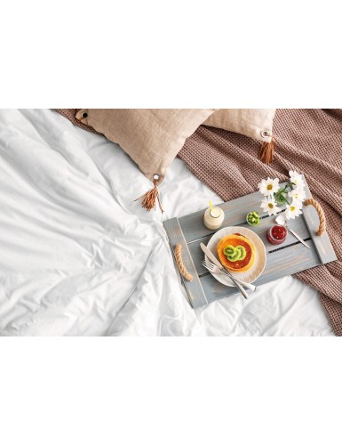 Beauty Home Σεντόνι Ξενοδοχείου King size 5-Star 300tc Satin 100% Cotton 300x310 Λευκό