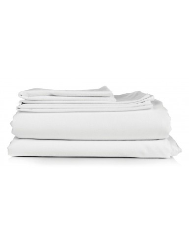 Beauty Home Σεντόνι Ξενοδοχείου King size 5-Star 300tc Satin 100% Cotton 300x310 Λευκό