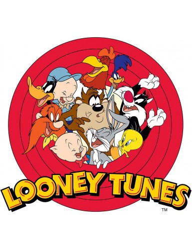 Beauty Home Κουρτίνα με 8 μεταλλικούς κρίκους Art 6189 Looney Tunes 180x250 Εμπριμέ