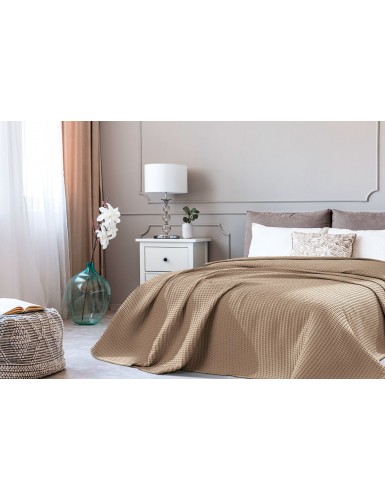 Beauty Home Πικέ κουβέρτα King size Waffle Snap Art Ε1106 240x260 Εκρού