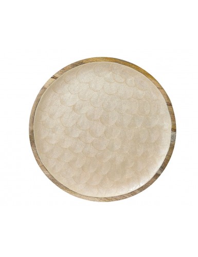 Beauty Home Διακοσμητικός Δίσκος από Ξύλο Μάνγκο 48 cm