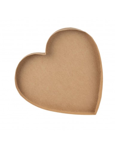 Beauty Home Δίσκος από χαρτόνι kraft σε σχήμα καρδιάς 40x40x4cm – Κατάλληλος για τρόφιμα