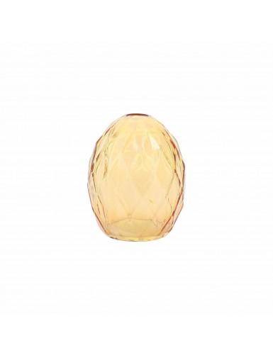 Beauty Home Βάζο γυάλινο Milo – Πορτοκαλί Ø8,5×10,5cm – 330ml