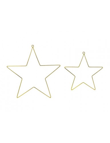 Beauty Home ΜΕΤΑΛΛΙΚΑ ΑΣΤΕΡΙΑ ΣΕΤ 2 ΤΕΜ 20 Κ 28 CM