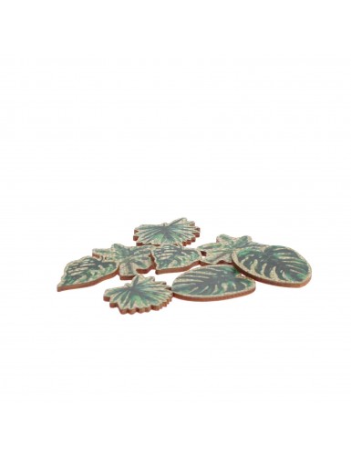 Beauty Home 8 ξύλινα κομφετί σε σχήμα Coco Palm 2,5-3,5cm