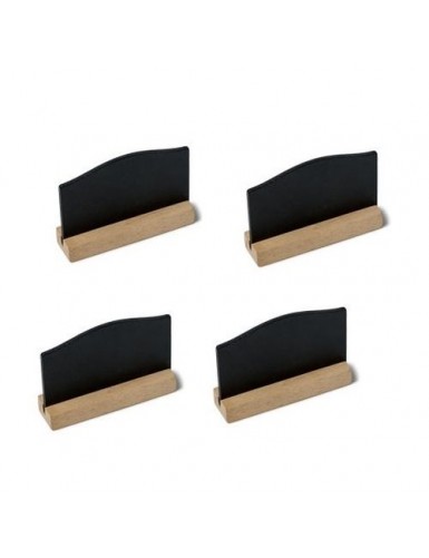 Beauty Home 4 Πίνακες Κιμωλίας σε βάση – Φυσικό ξύλο 7,6 x 5,1cm