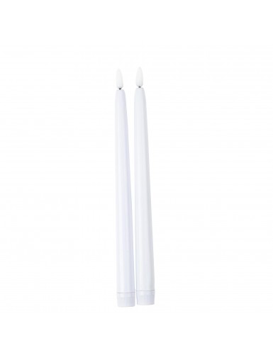 Beauty Home 2 Κεριά LED Λευκά 27,5 x 2 CM – 2 Μπαταρίες AA δεν περιλαμβάνονται