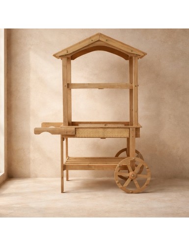 Beauty Home Ξύλiνη Καρότσα Alfonse 148 x 108 x 46 CM