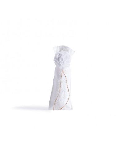 Beauty Home ΠΟΥΓΚΙ ΜΕ ΔΑΝΤΕΛΑ 6 x 19 cm ΛΕΥΚΟ-ΛΕΥΚΗ