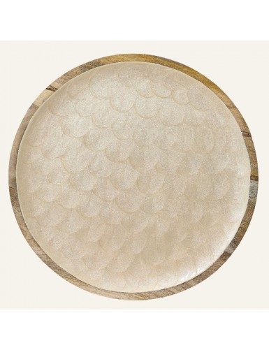 Beauty Home Διακοσμητικός Δίσκος από Ξύλο Μάνγκο 37,5 cm