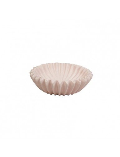 Beauty Home Μπολ κεραμικό Πλισέ – Ανοιχτό Ροζ 29,5×29,5x9cm