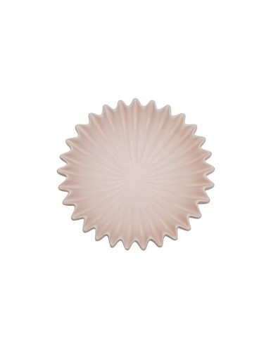 Beauty Home Μπολ κεραμικό Πλισέ – Ανοιχτό Ροζ 29,5×29,5x9cm