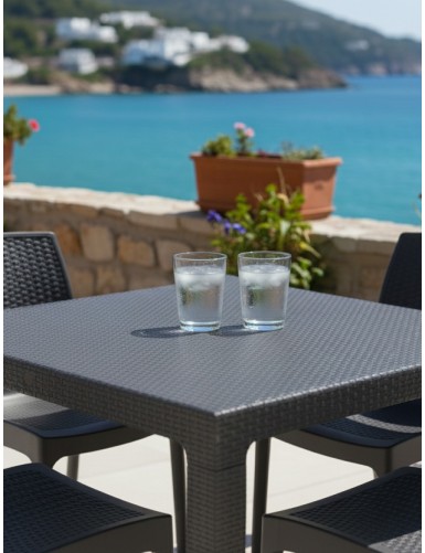 Τραπέζι Rattan BREEZE ANTHRACITE MADI