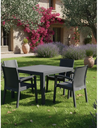 Καρέκλα Rattan MEDITERRA ANTHRACITE MADI