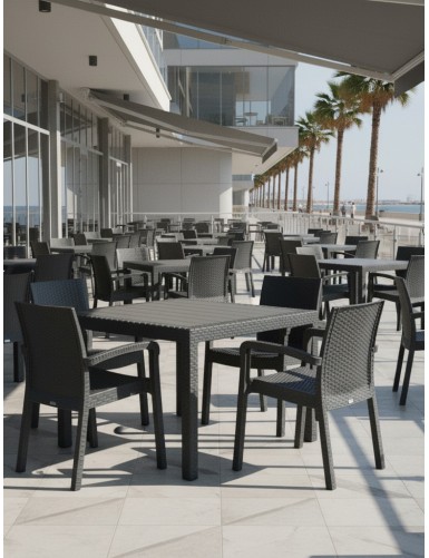 Καρέκλα Rattan MEDITERRA ANTHRACITE MADI