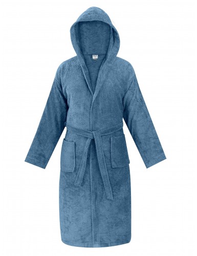 Μπουρνούζι με κουκούλα OLIA DENIM BLUE MADI