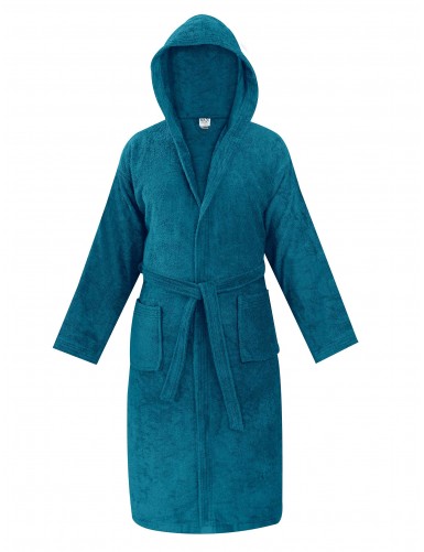 Μπουρνούζι με κουκούλα OLIA PETROL MADI