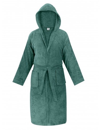 Μπουρνούζι με κουκούλα OLIA TEAL MADI