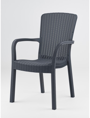 Καρέκλα Rattan SIERRA ANTHRACITE MADI