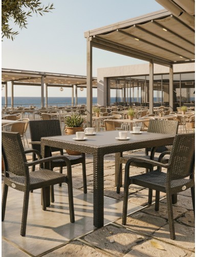 Καρέκλα Rattan SIERRA ANTHRACITE MADI