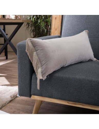 Μαξιλαροθήκη Velvet 07 Με Κρόσι (30x60cm) TEORAN